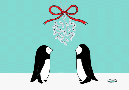 Animados de Navidad con Pingüinos.