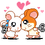 Gifs animados con ratoncitos enamorados.